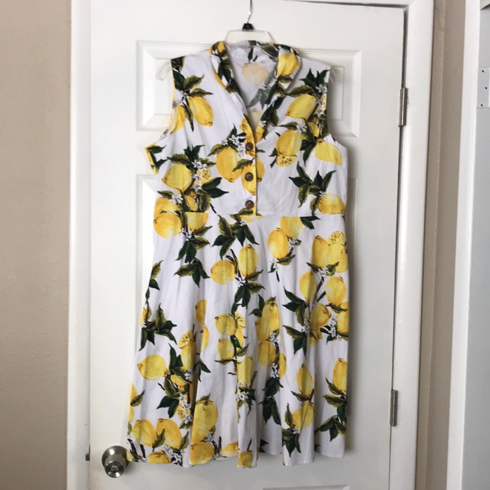 Lemon dress Asian size 5XL US size 2XL